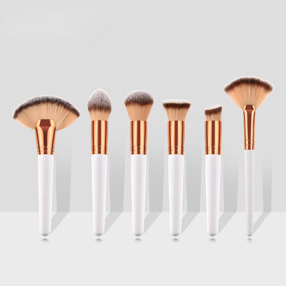 Smoosh - 6pcs White Makeup Brushes