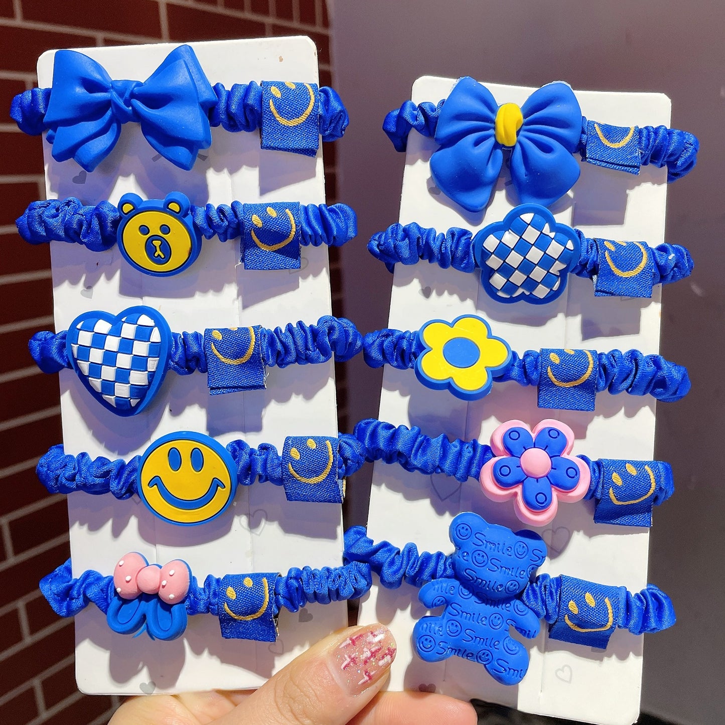 Gifty - 10pcs Hair Ties Blue