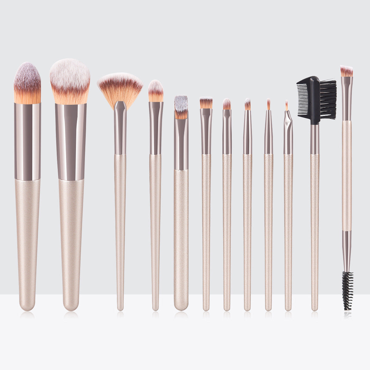 Smoosh - 12pcs Champange Makeup Brushes