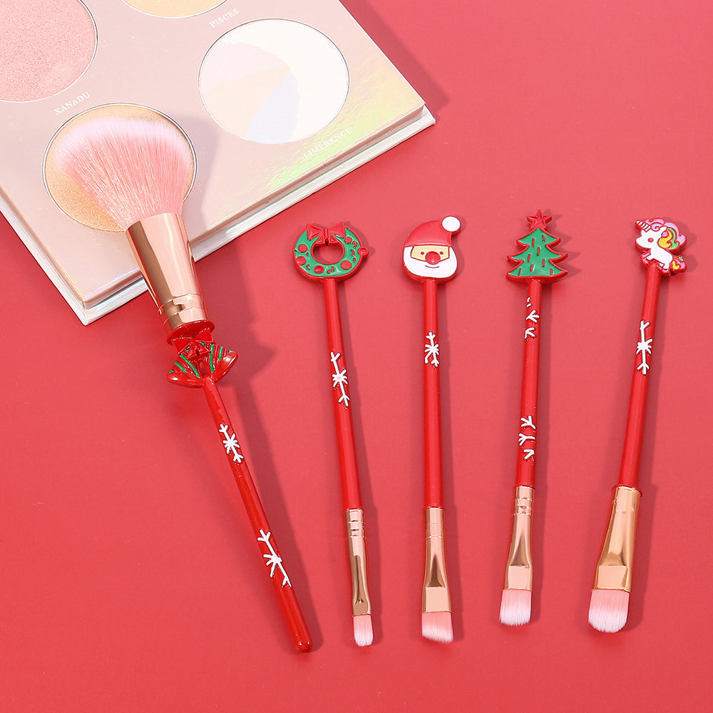 Smoosh- 5pcs Christmas Makeup Brushes