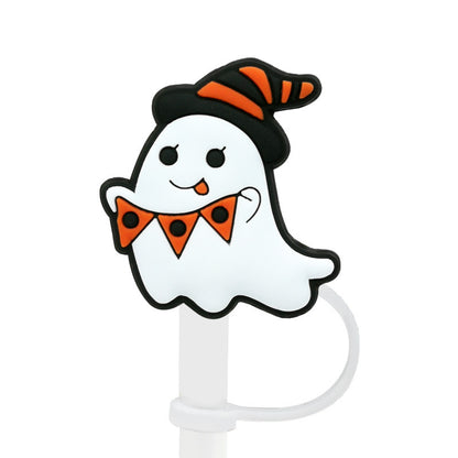 8pcs Halloween Straw Cover Set