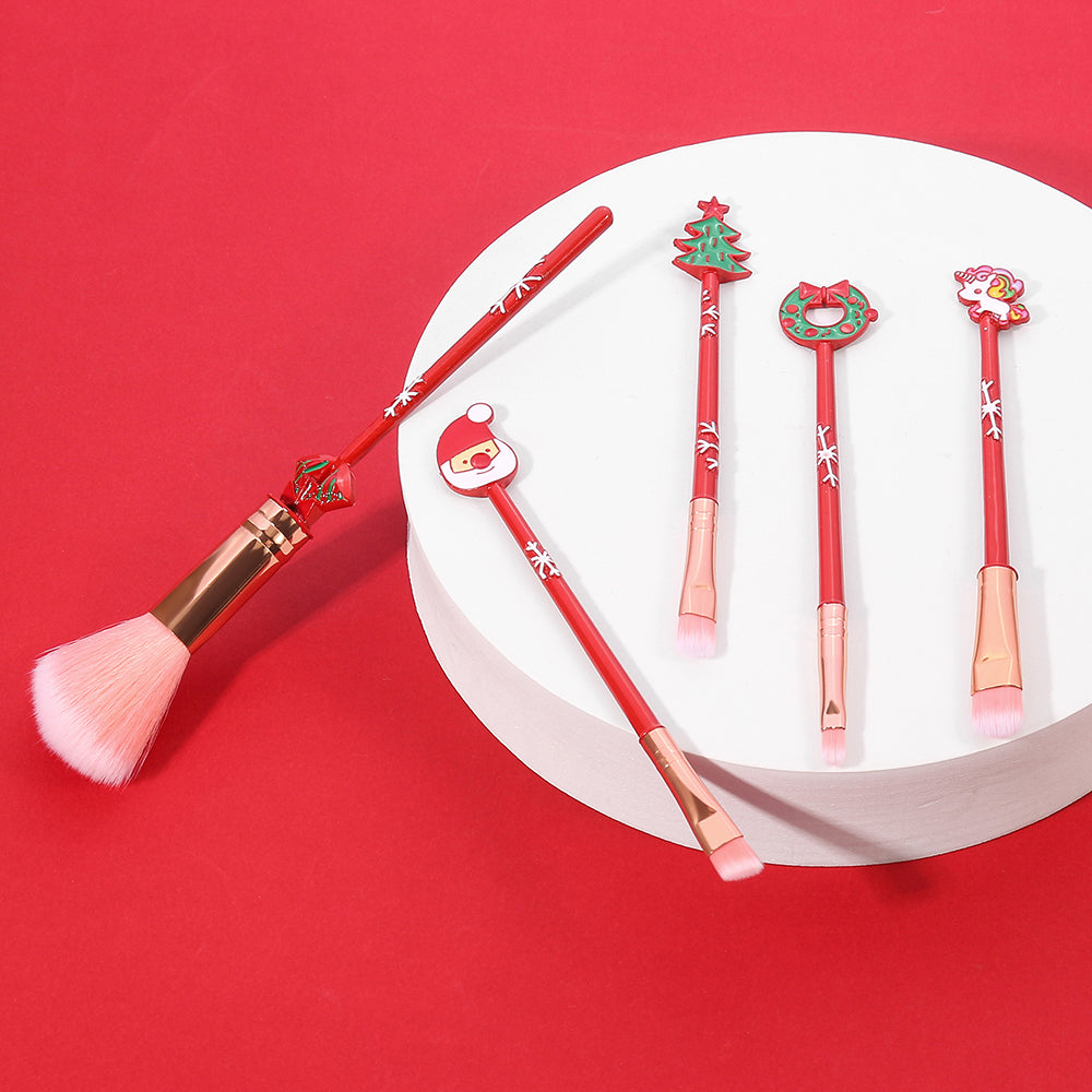 Smoosh- 5pcs Christmas Makeup Brushes