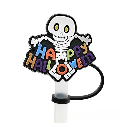 8pcs Halloween Straw Cover Set